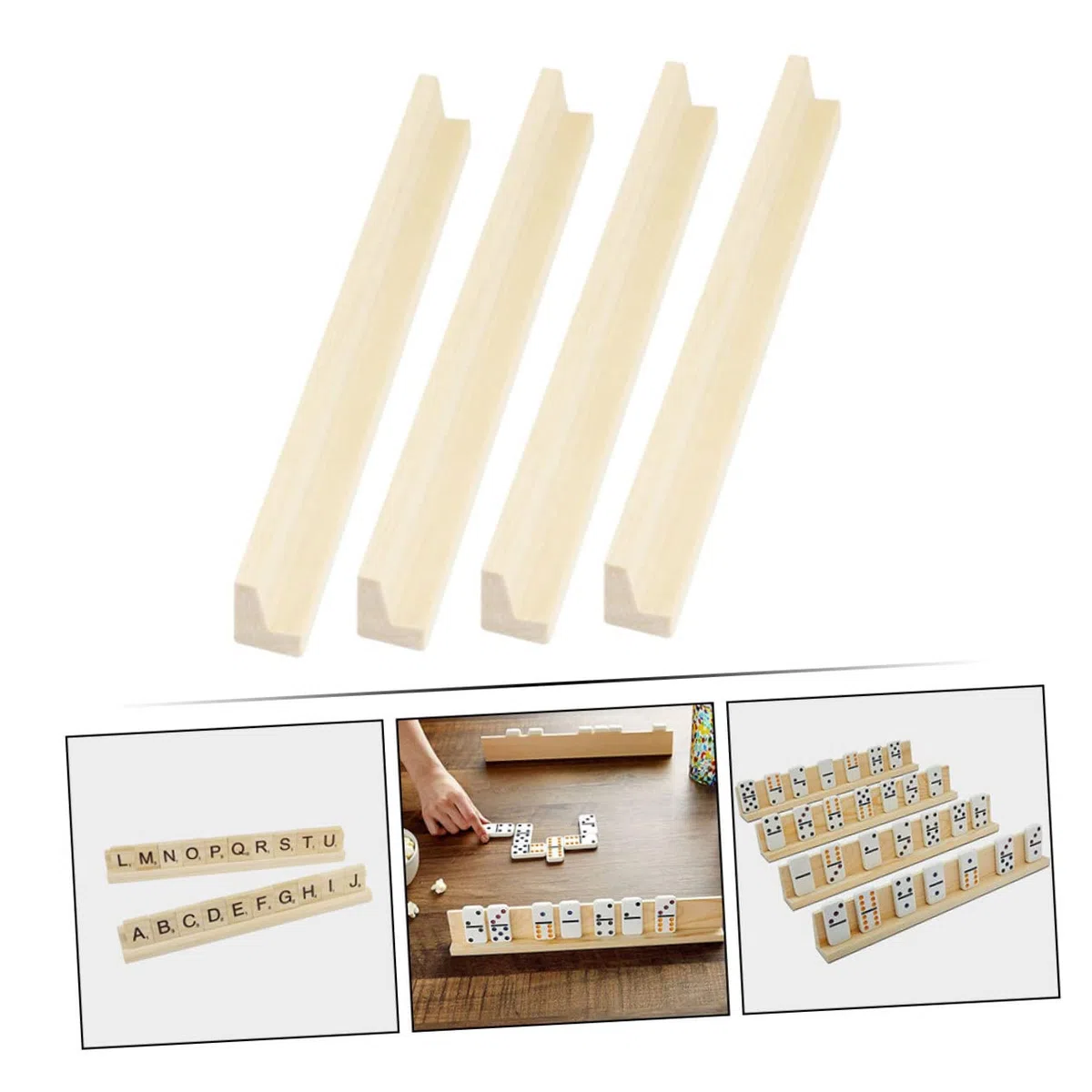 Yardenfun Rastrelliera Per Mahjong 4 Pezzi Base In Legno Base Minotauro Lettera Domino In Legno Rastrelliera Accessori Da Scrivania