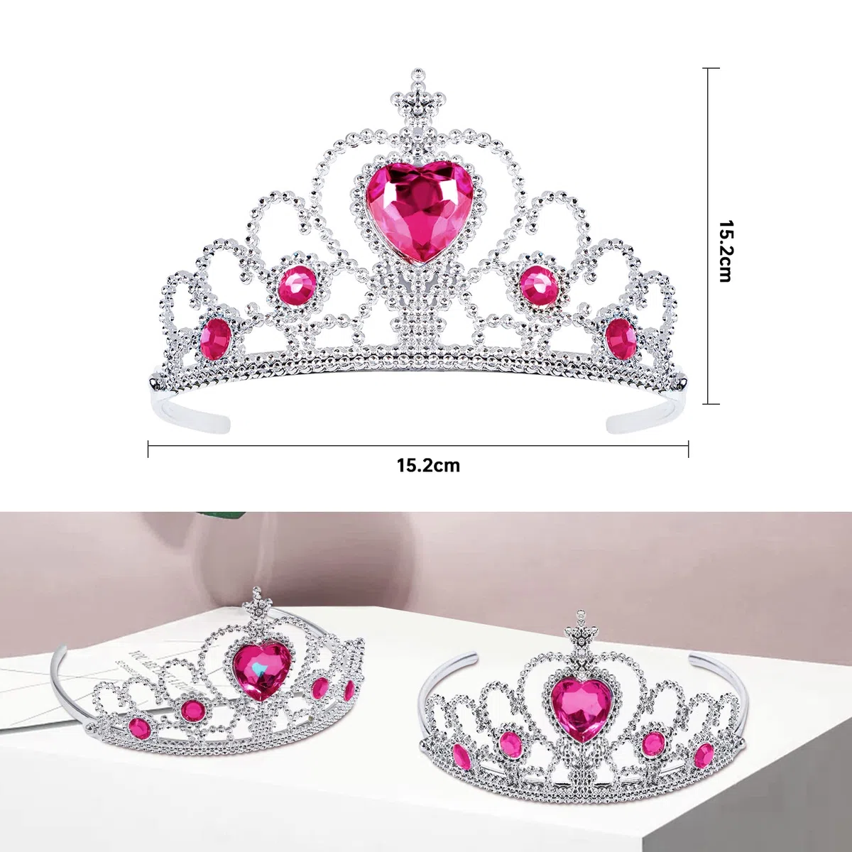 vamei Principessa Parrucca Bambina Parrucche Treccia con Diadema Farfalla Spilla Vestito Principessa Accessori per Bambini Ragazza Cosplay Carnevale Halloween Festa di Compleanno