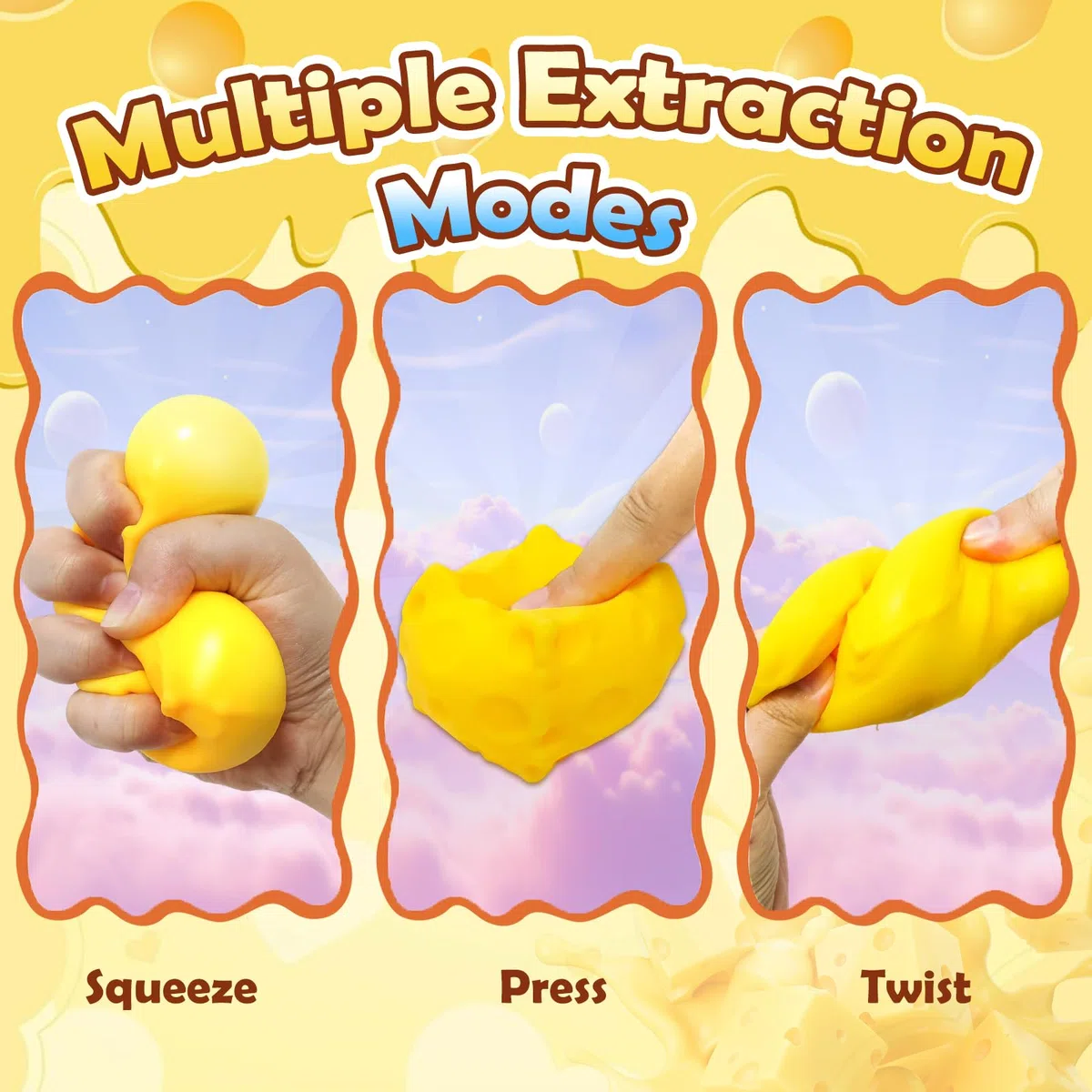 TOGETDREAM 2 Pezzi Butter e Formaggio Squishy, Design Realistico Burro e Formaggio