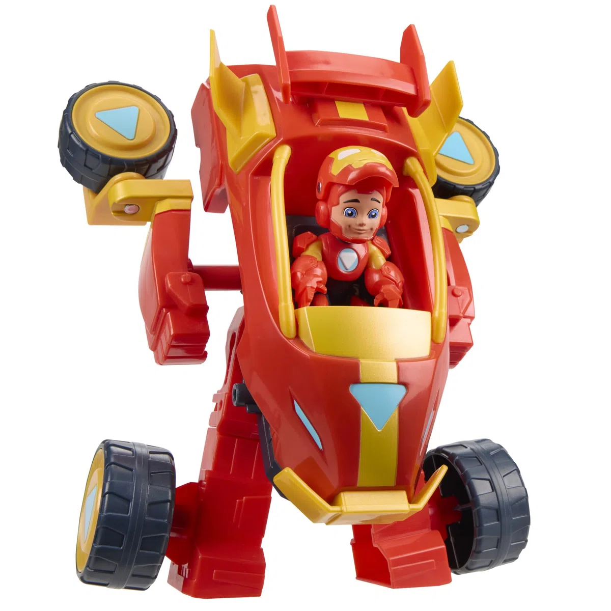 Hasbro Marvel, Iron Man e i Suoi Fantastici Amici, Armatura Mech e Veicolo 2 in 1, Set con Action Figure e Veicolo Giocattolo