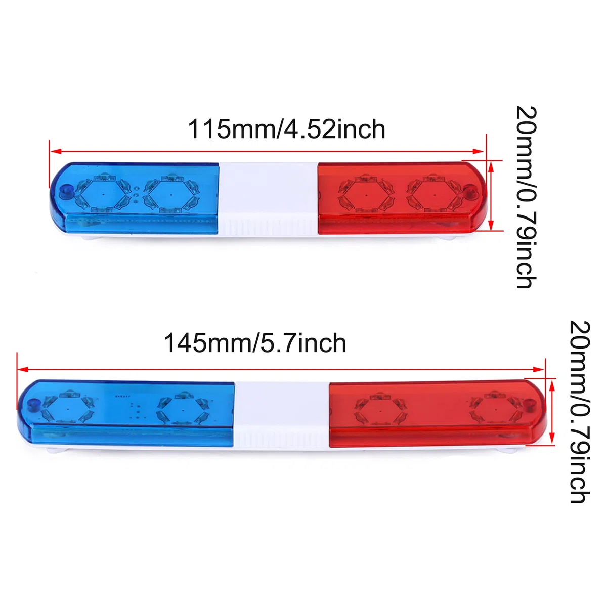 KEEDA LED Polizia Flash Light Bar per 1/10 1/8 1/12 RC Modello Auto Camion WPL D12 HSP Traxxas TRX4 Tamiya CC01 D90 Axial SCX10