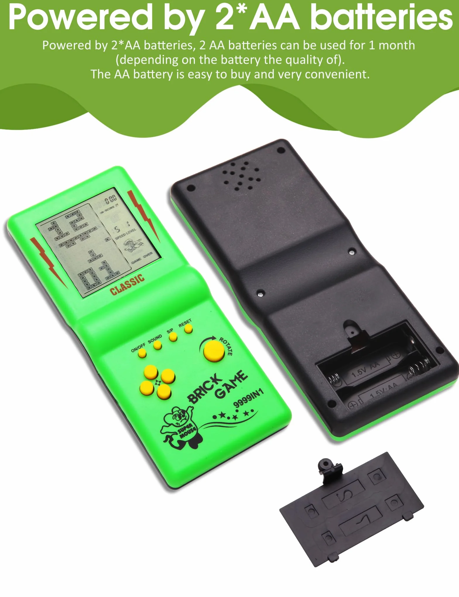 Console di Gioco in Mattoni a Grande Schermo da 3,5 Pollici - Blocchi di Costruzione, Corse, Carri Armati - 26 Giochi Classici Puzzle Nostalgici Integrati (Rosa)