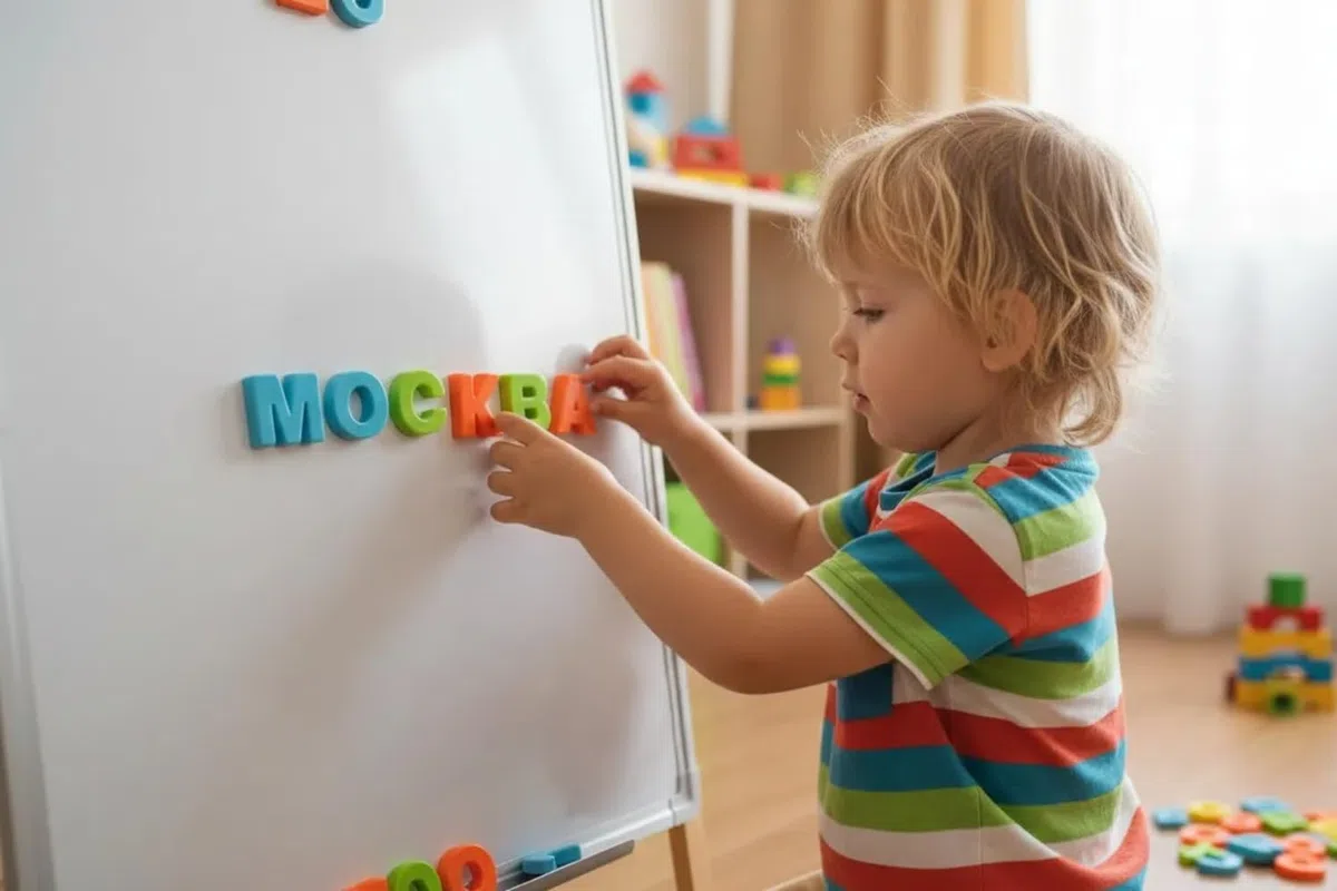 BOHS Set Alfabeto Russo Magnetico, 2 Pacchi di Lettere Educative per Bambini, per Frigo o Bacheca, Ideale per l'apprendimento e la Decorazione della Casa