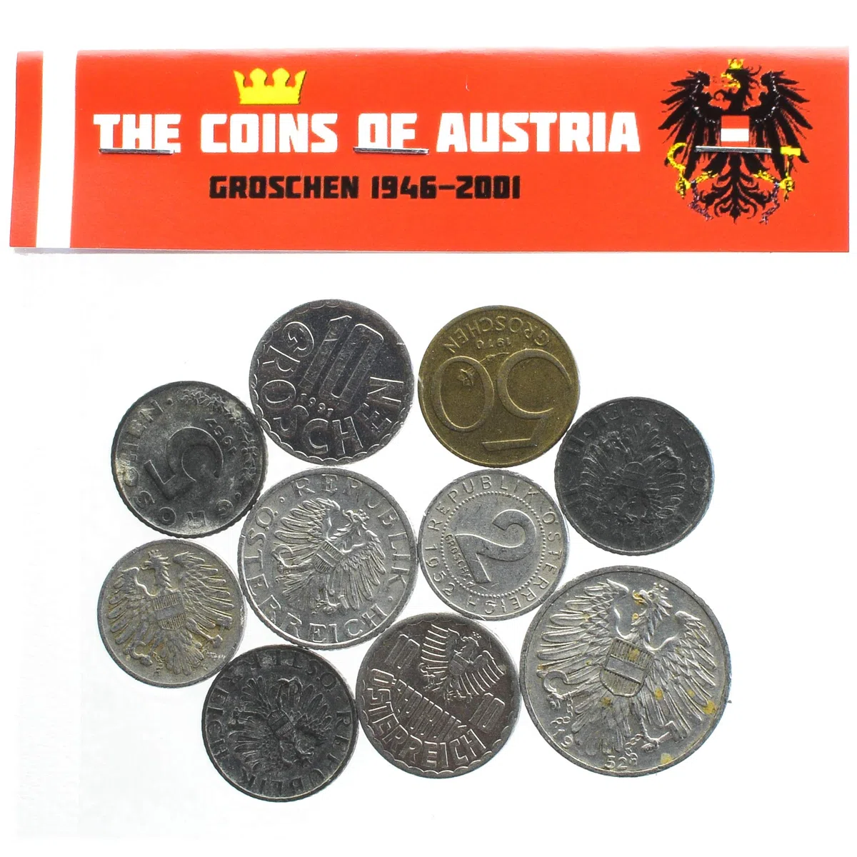 Austria 10 Groschen - 1 Scellino Austriaco Monete 1 Monete 1946-2001. Scelta Perfetta Per La Vostra Moneta Bancaria, Supporti Della Moneta E Moneta Album