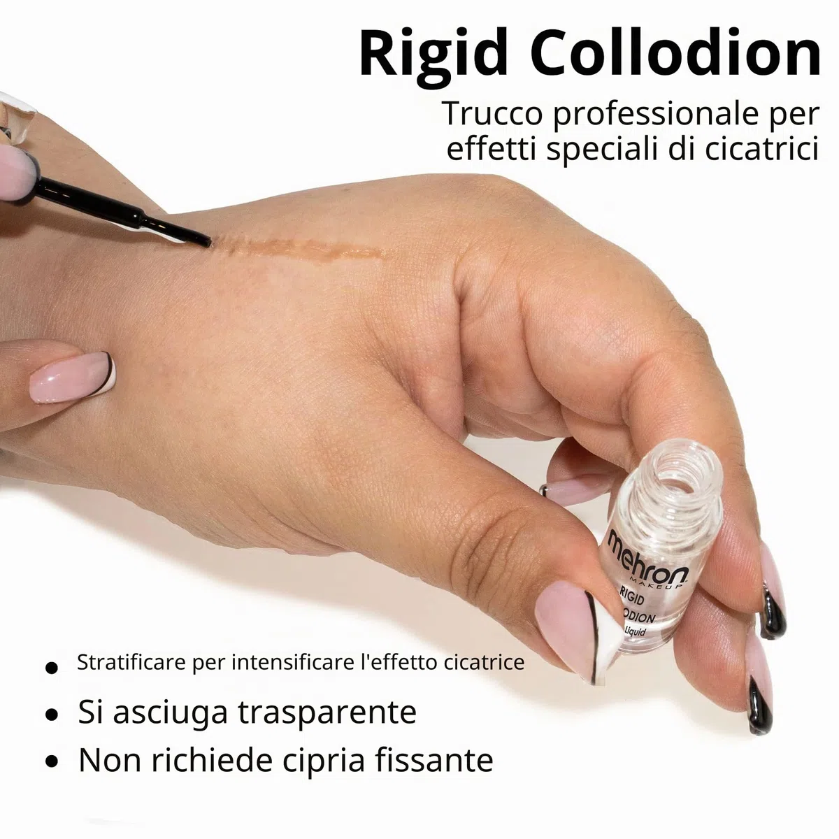 Mehron make-up Rigid collodion (liquido per creare false cicatrici, 4 ml)