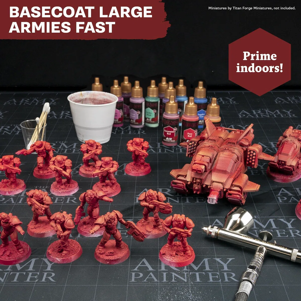 The Army Painter, Air Triads Neutral Brown – Vernice pronta per aerografo Neutral Brown con 6 x 18 ml di vernici acriliche pre-diluite – Vernici per aerografo per miniature di D&D e Warhammer