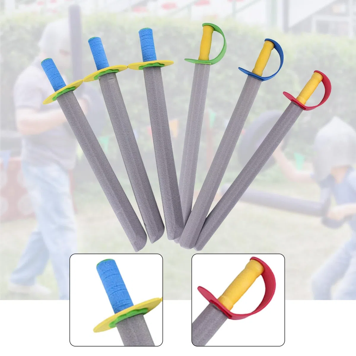Spade di Schiuma per Bambini, Accessori per Cosplay, Regali, Giochi di finzione, attività di Compleanno, Leggere per spettacoli teatrali, bomboniere, 6 Pezzi