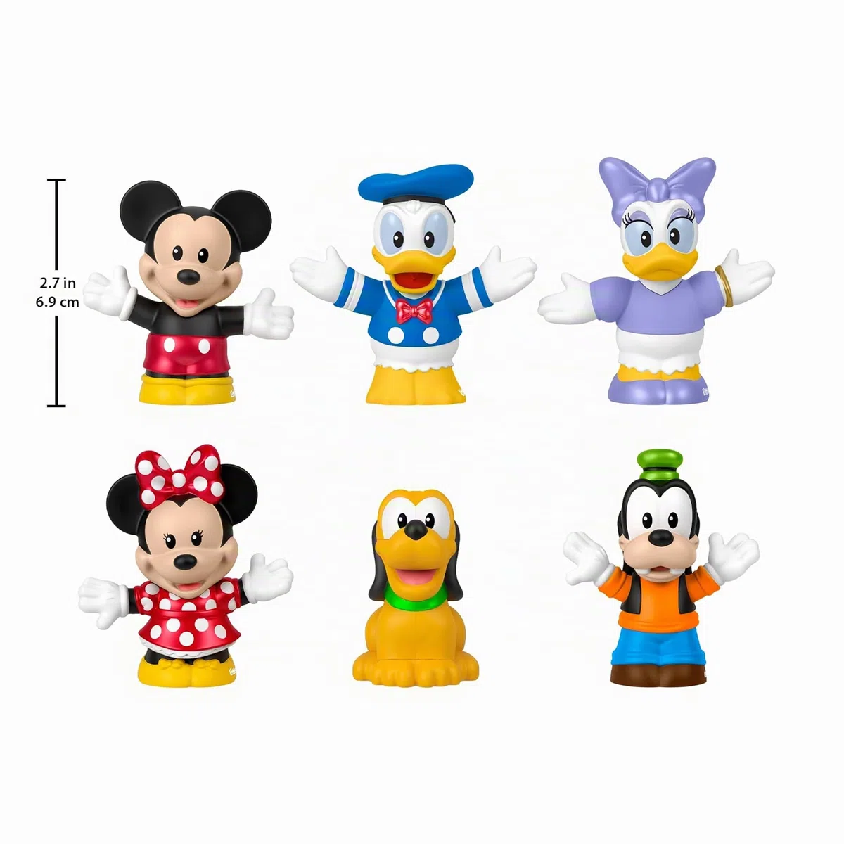 Fisher-Price Little People Disney - Topolino e i suo Amici, set di personaggi del mondo Disney tra cui Topolino, Minni, Paperino, Paperina, Pippo e Pluto, 1+ anni, JHD08