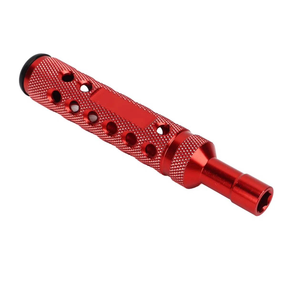 Chiave a bussola esagonale RC in lega di alluminio da 7 mm, strumento per auto RC che fa risparmiare lavoro per dadi M4 su modelli di auto HSP 1/10, cacciavite a (Rossa)