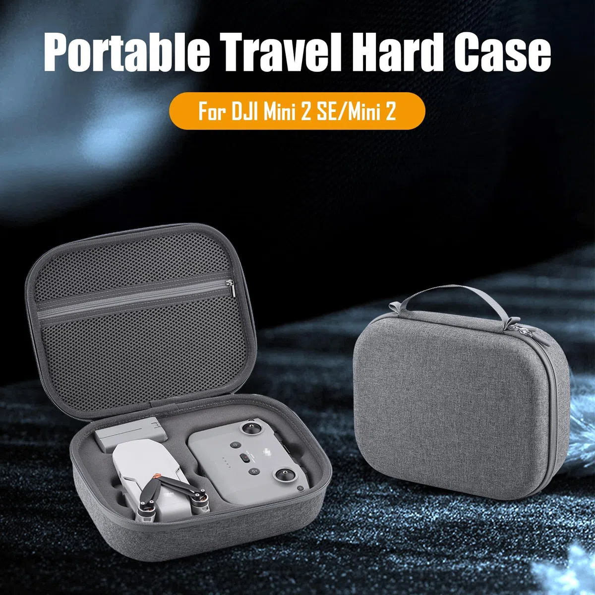 Mini 2 SE/Mini 4K Custodia da Trasporto Impermeabile Borsa da Viaggio Portatile Anti-collision Rigida Scatola di Immagazzinaggio per DJI Mini 2 SE/Mini 2 Drone e RC-N1 Telecomando Accessori