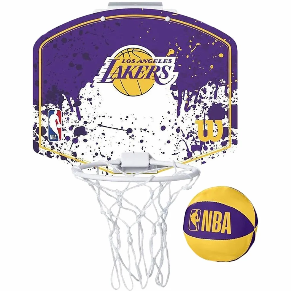 Wilson Minicanestro da Basket NBA TEAM MINI HOOP, LOS ANGELES LAKERS, Plastica, Taglia unica