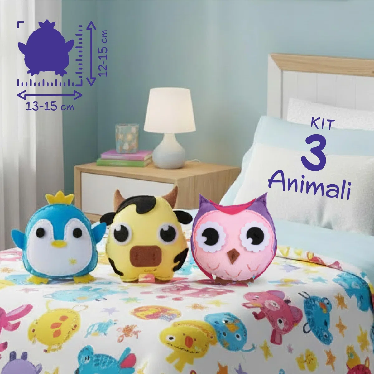Science4you Kit da Cucito Animali per Bambini dai 6+ Anni – Crea i tuoi Peluche, Primo Kit da Cucito, Crea 3 Animali, Kit Artigianale con Ago Sicuro, Giocattolo Regalo per Bambini dai 6 7 8+ Anni