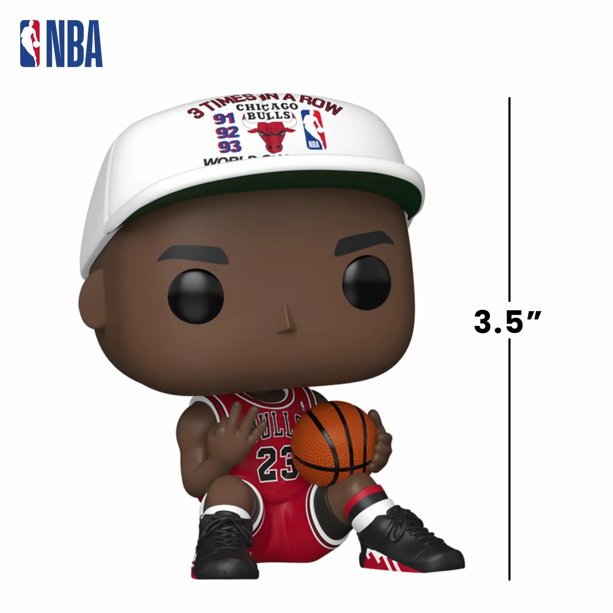 Funko POP! NBA: Chicago Bulls - Michael Jordan - 3 in a Row - Figura in vinile da collezione - Idea regalo - Prodotto ufficiale - Giocattoli per bambini e adulti - Modello di figura per collezionisti