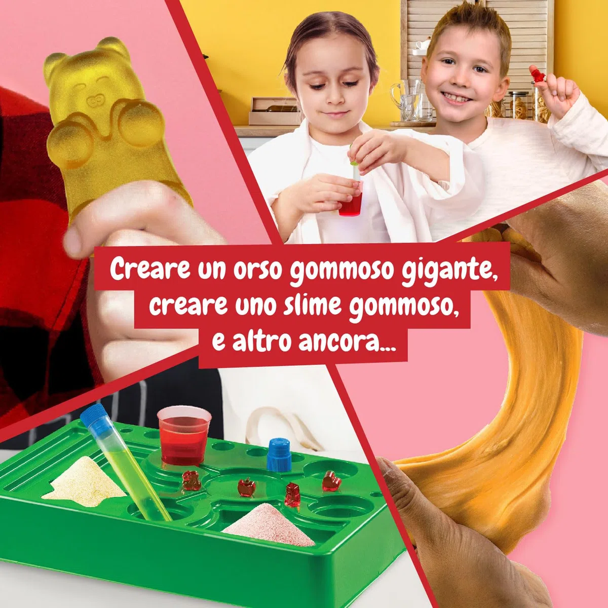 Science4you Laboratorio di Caramelle Gommose– Kit per la Confezione di Caramelle per Creare Dolci in 19 Forme Diverse, Comprese Quelle dell'Orso Gigante, Regalo per Bambini di 7 8 9 10 11+ Anni