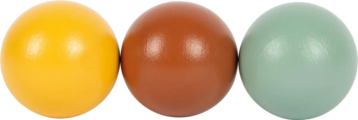 Small Foot Scatola di Palline Montessori in Legno FSC 100% Certificato, Giocattolo per l'apprendimento con 3 Palline, Giocattolo per la motricità per Bambini Piccoli a Partire da 1 Anno, 12744