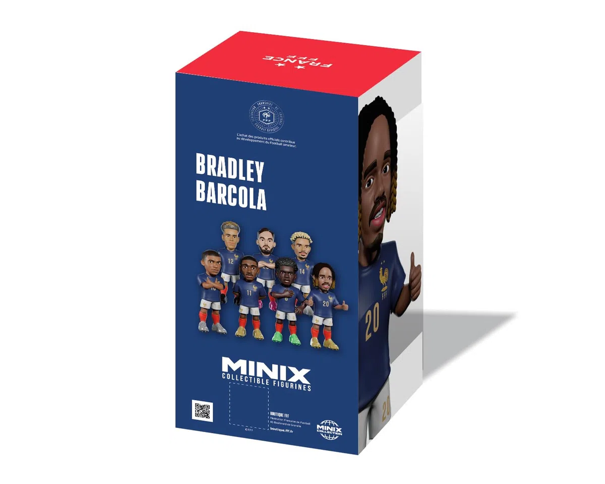 MINIX - Football Stars - Coppa del Mondo #105 - Francia - Barcola - Personaggio da collezione 12 cm