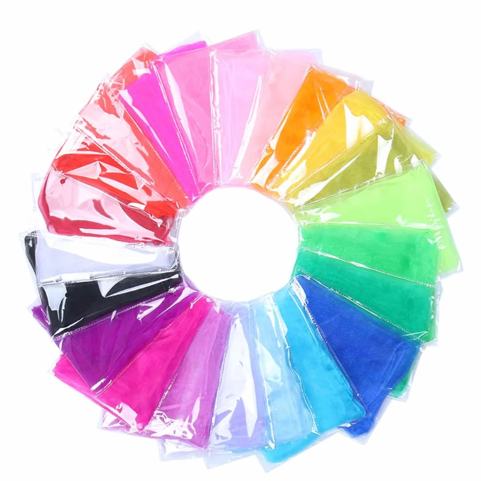10 pezzi di fazzoletti quadrati per jongliere fazzoletti di seta fazzoletti di chiffon, fazzoletti da performance per danza, fazzoletti da ginnastica per jongliere sciarpe per danza, jongliere