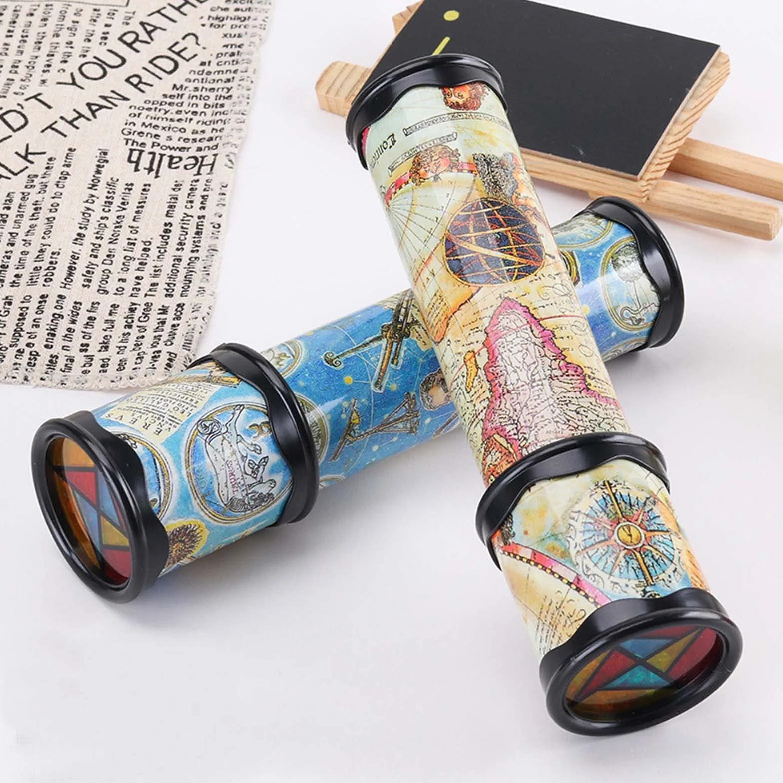 ZEALMAX Caleidoscopio educativo regalo nostalgico giocattolo per bambini adulti, vecchio mondo
