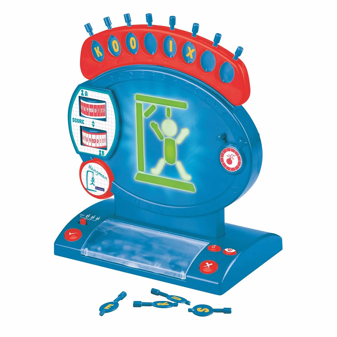 Lexibook L’impiccato elettronico, Gioco da Tavolo per Bambini e Famiglie, ortografia e vocabolario, JG800LXB