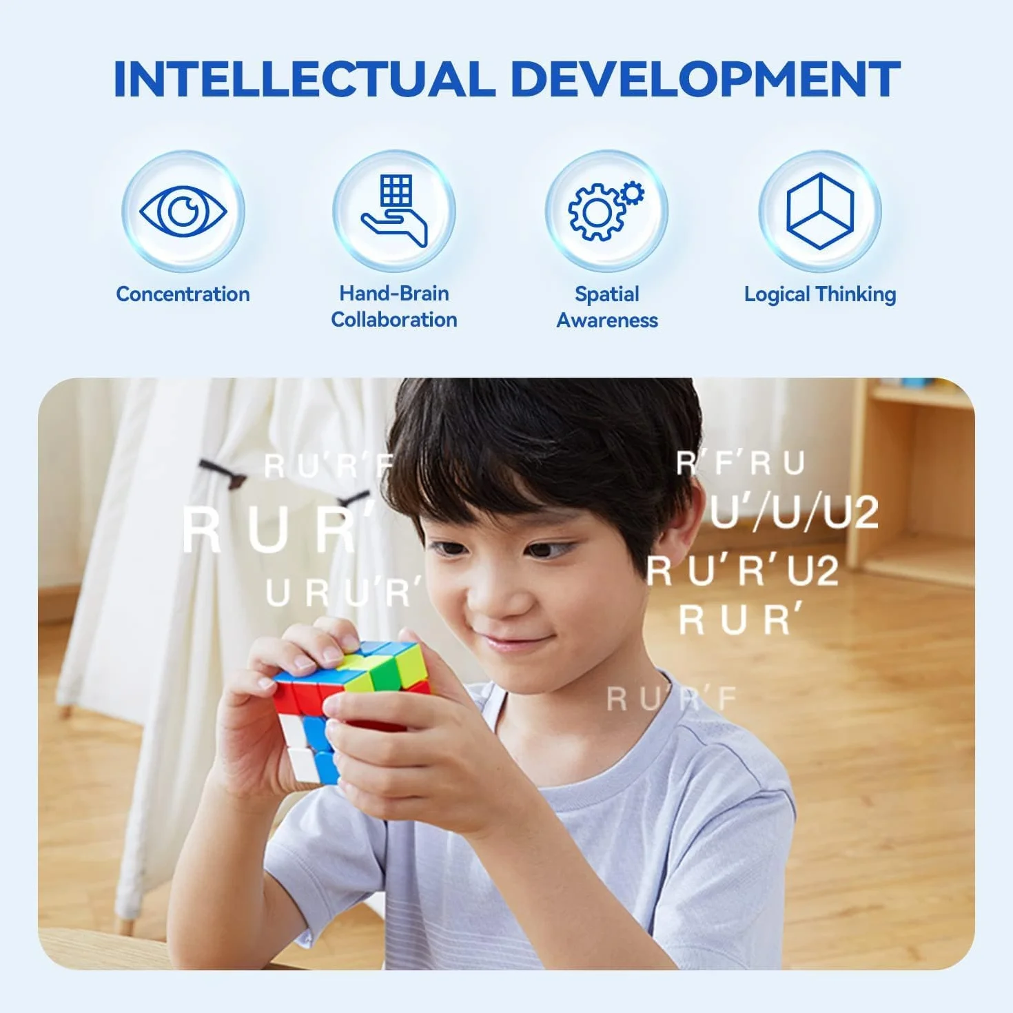 Monster Go Cubo di Velocità Professionale 3x3 Speed Cube, Magnetico Cubo Design Leggero 48 Magneti Integrati Speedcube Materiale Abs, Adatto a Principianti e Bambini, Nonché Come Regalo