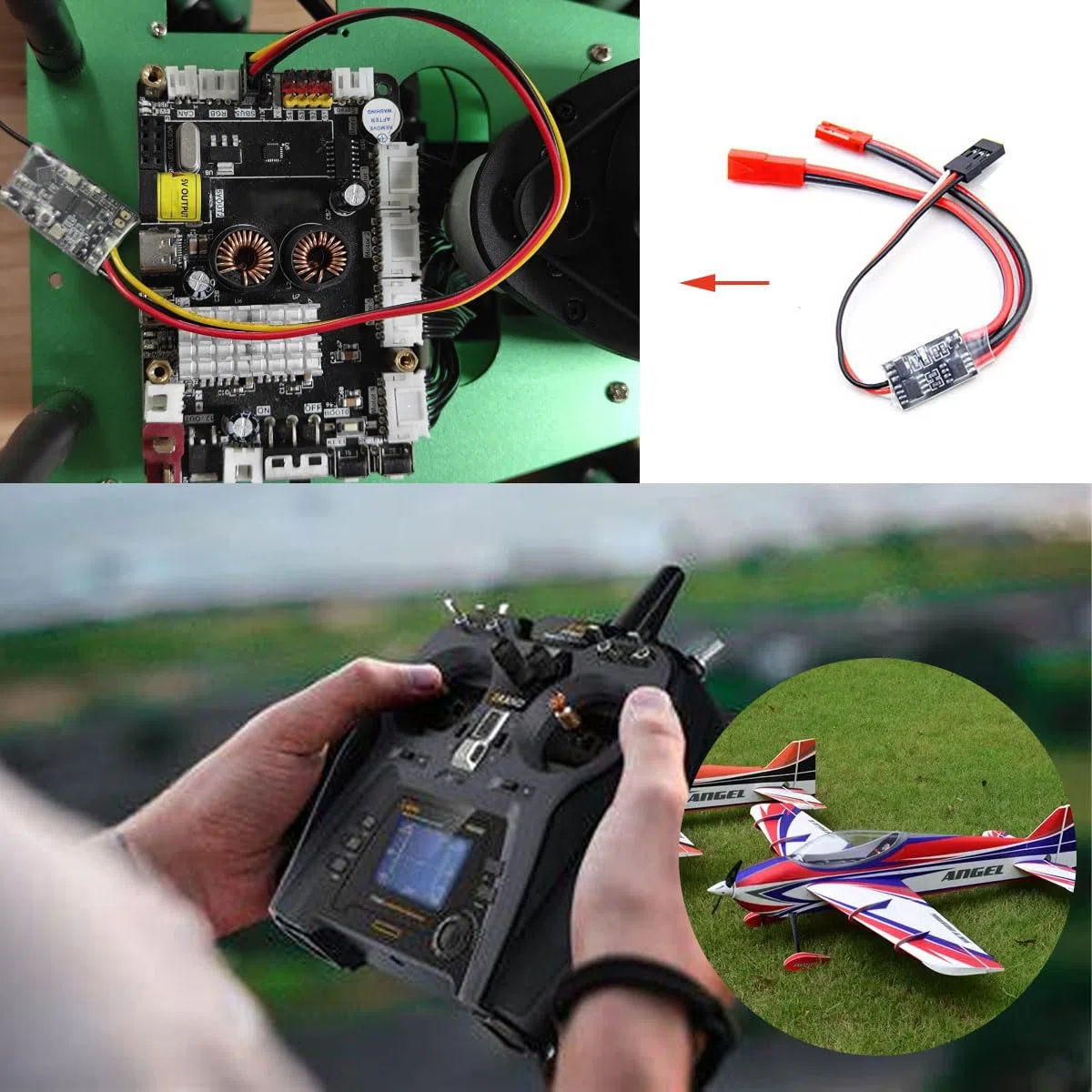 GERUI 2 interruttori elettronici radiocomandati da 20 A ad alta corrente 3 – 30 V RC relè interruttore on/off per RC auto, camion, barca, luce LED drone