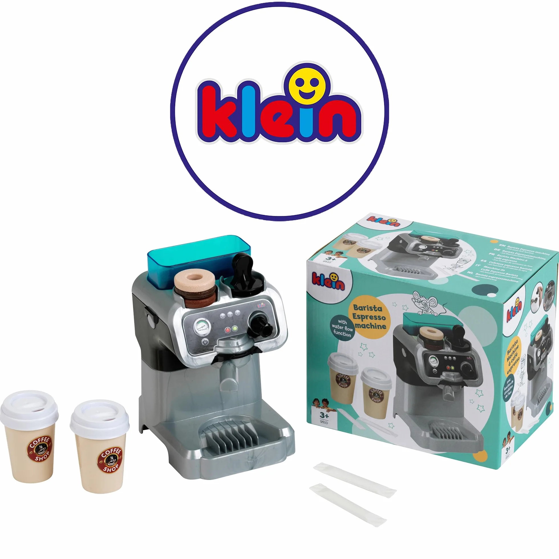 Theo Klein 9510 Macchina per caffè Espresso Barista i con Serbatoio dell'Acqua e Funzione di Scorrimento i Giocattoli per Bambini dai 3 Anni in su