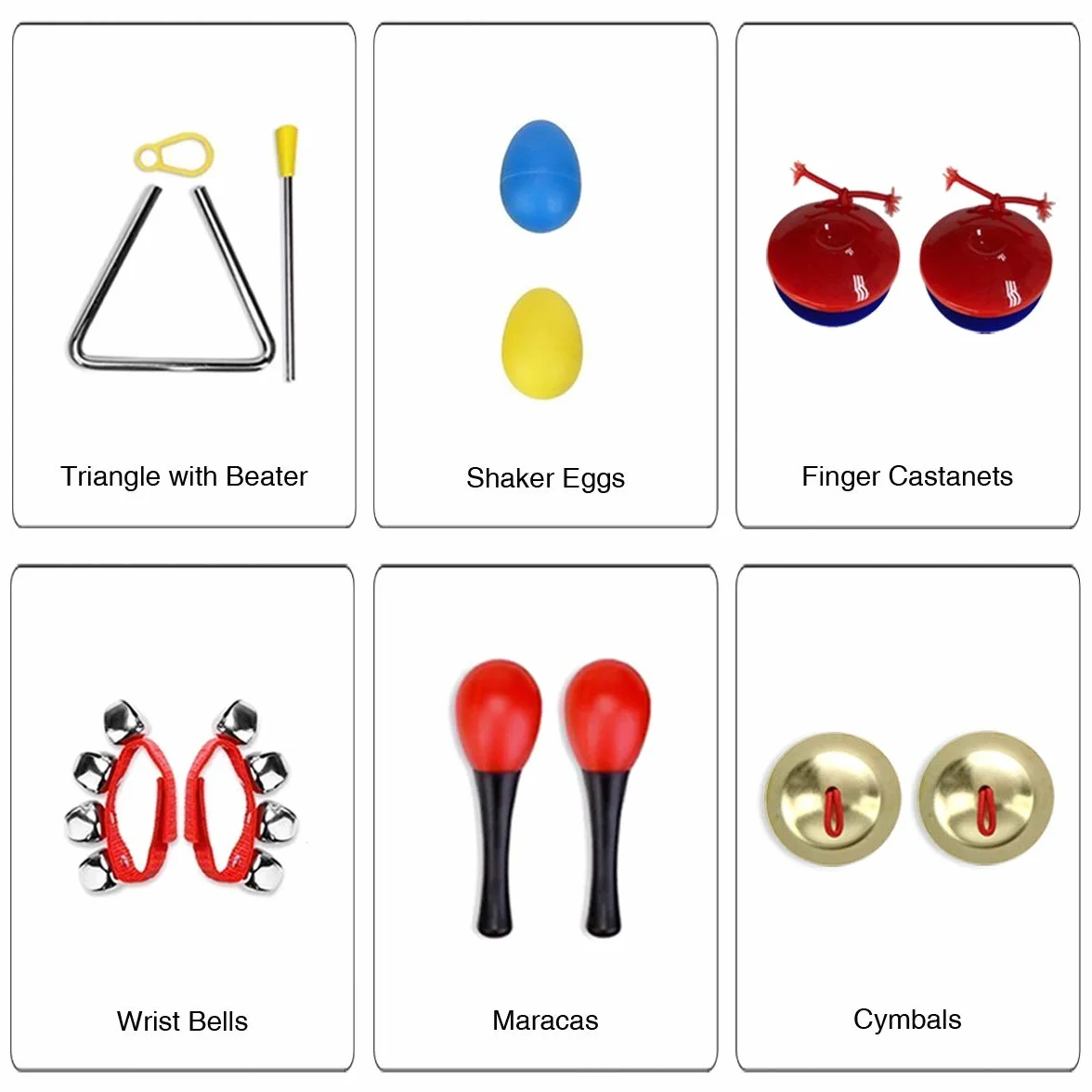 Strumenti Musicali per Bambini, Ulifeme 24 Pezzi Set Strumenti Musicali Percussioni Giocattolos in Legno, Giochi Musicali per Bambini, Regali Musicali Giocattoli con Una Borsa per il Trasporto