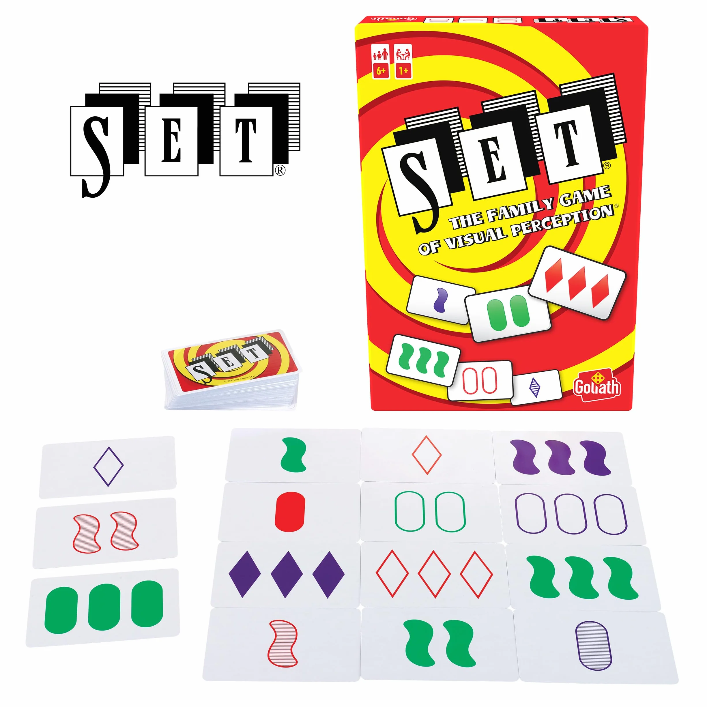 Goliath - SET - Gioco di Carte di Percezione Visiva e Riflessione - Gioco da Tavolo per Famiglie e Bambini dai 6 Anni - Formato da Viaggio - Regole Semplici - Idea Regalo per Bambini e Adulti