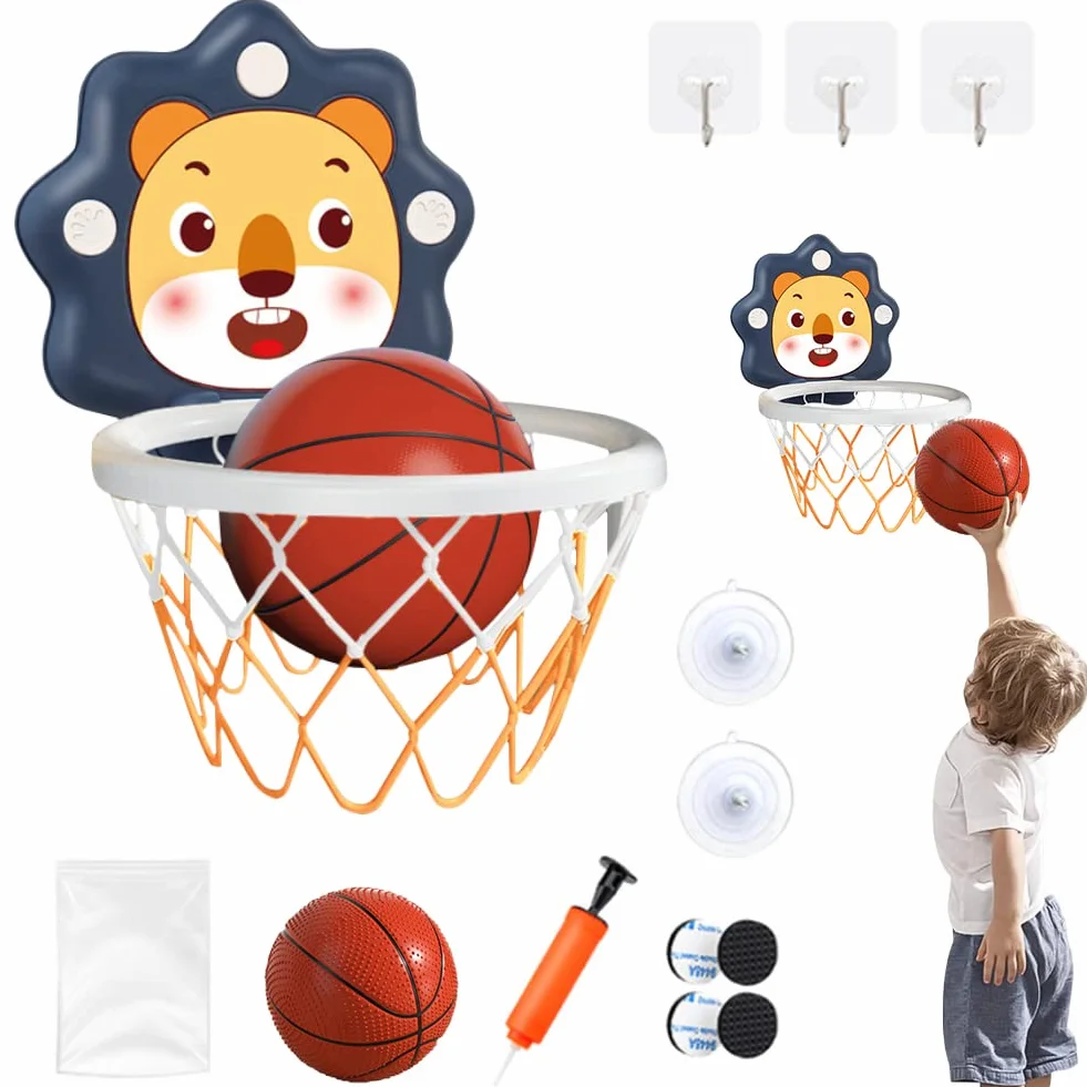 Mini Canestro Basket per Bambini, Canestrini da Camera con Basket e Pompa, Regali per Bambini dai 3 Anni in Su