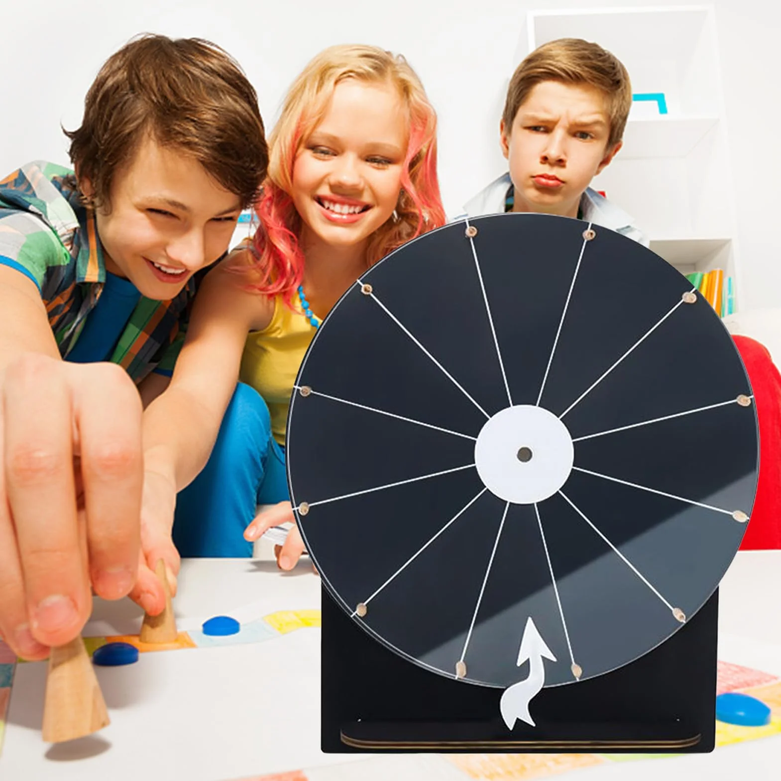 Ruota dei Premi,Ruota Legnosa 28 Cm per Fiere della - Giochi Rotanti per Serate in Famiglia Ricompense Scolastiche,Feste Compleanni Bambini Ragazzi Adulti Eventi