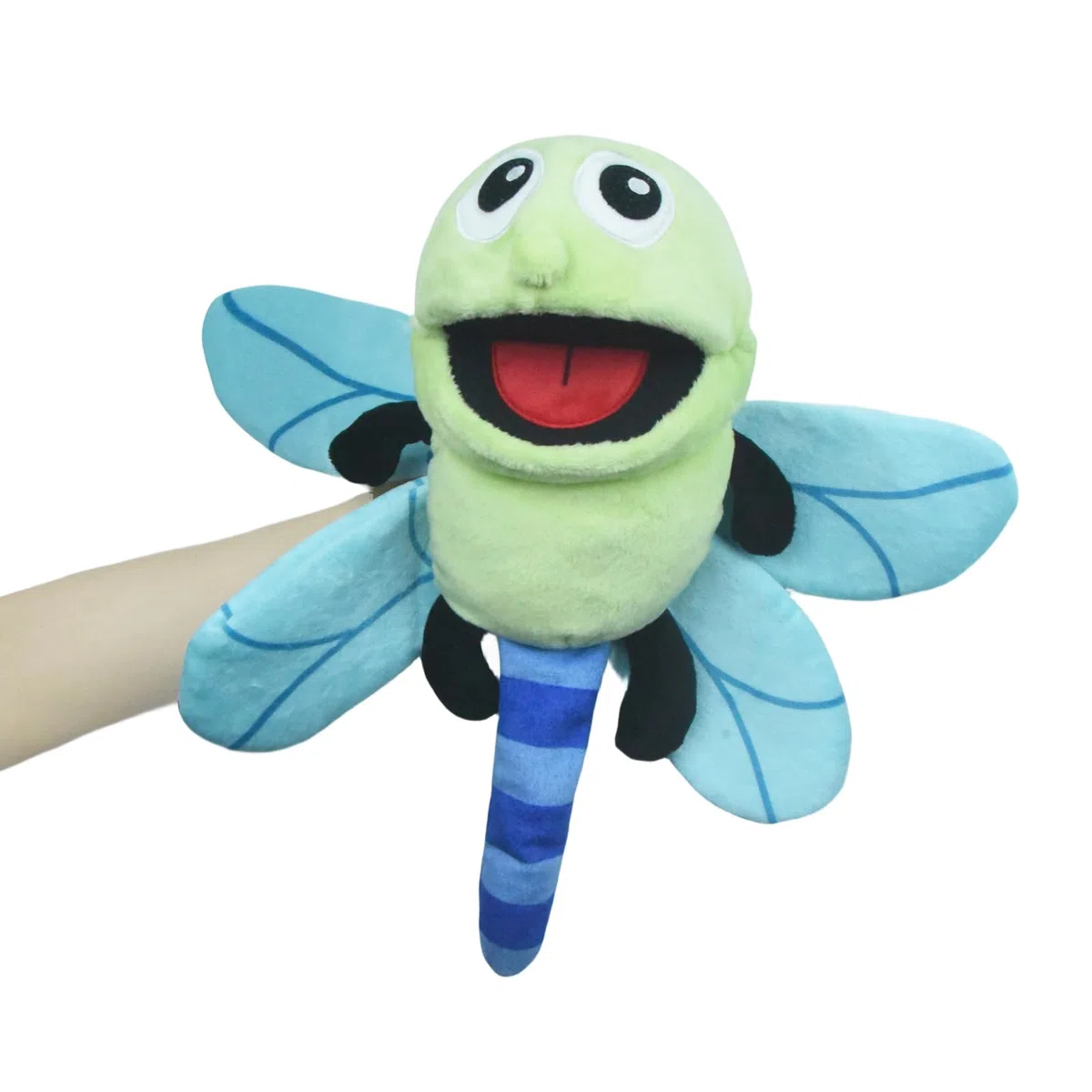 lilizzhoumax burattino di mano di libellula Simulazione Animale libellula Peluche gioco di ruolo giocattoli interattivi per la prima educazione dei bambini decorazione della casa animali dello insetto