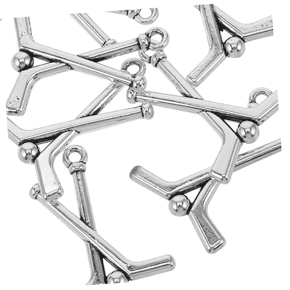 Alasum 10 Pezzi Ciondoli Stile Retrò Hockey Argento Antico in Lega di Zinco, Accessori Versatili e Resistenti per Collane e Bomboniere Sportive da Hockey