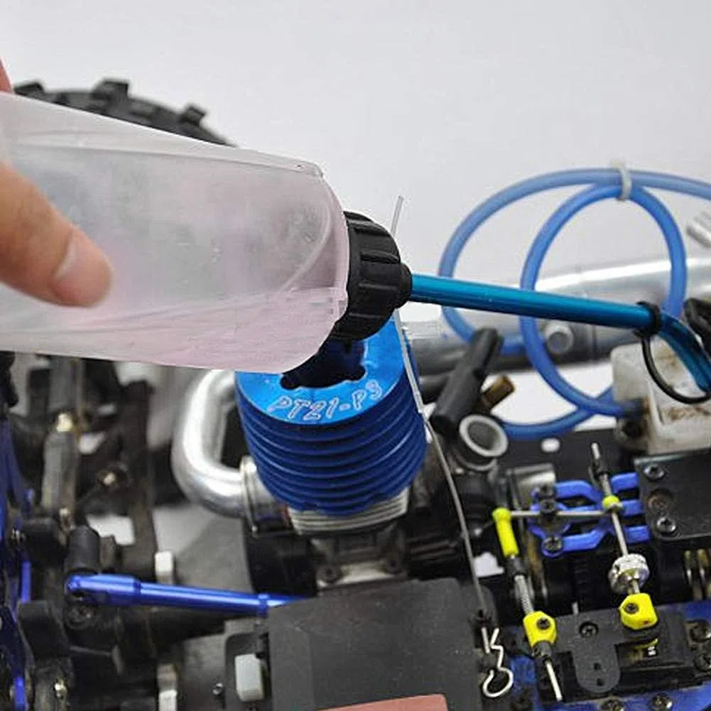 Bottiglia Di Riempimento Olio RC, 29,5 Cm/11,6 Pollici Bottiglia Di Ricarica per Riempimento Carburante Nitro Rc Contenitore Oliatore per Auto Telecomandato in Plastica
