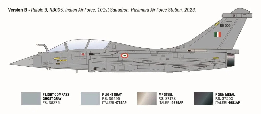 Italeri 90092 Rafale B, scala 1:72, Plastic Model Kit/Modello in plastica da montare