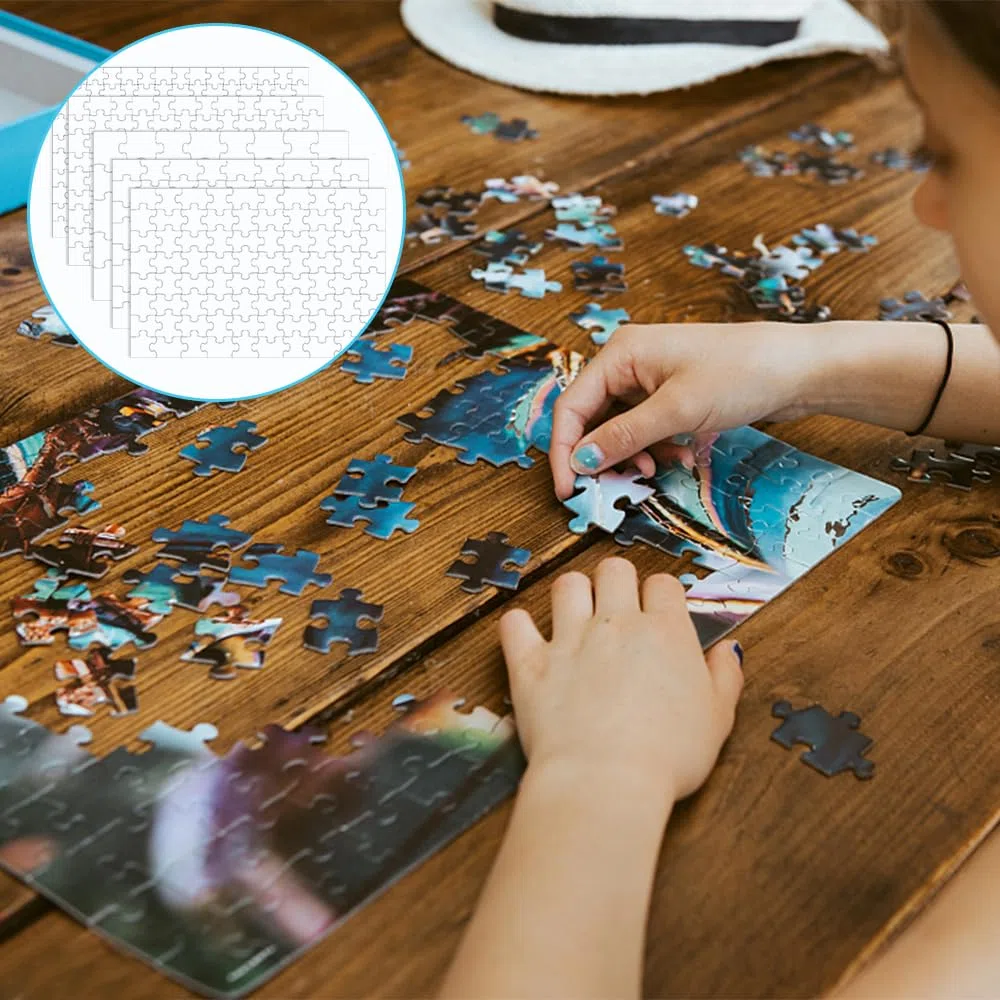 Bekecidi 10 Fogli Puzzle a Sublimazione Puzzle Vuoti Puzzle Fai da Te Puzzle Verniciabile Puzzle Scrivibile Puzzle per Adulti per Progetti Fai da Te Natale Festa di Compleanno, R00904