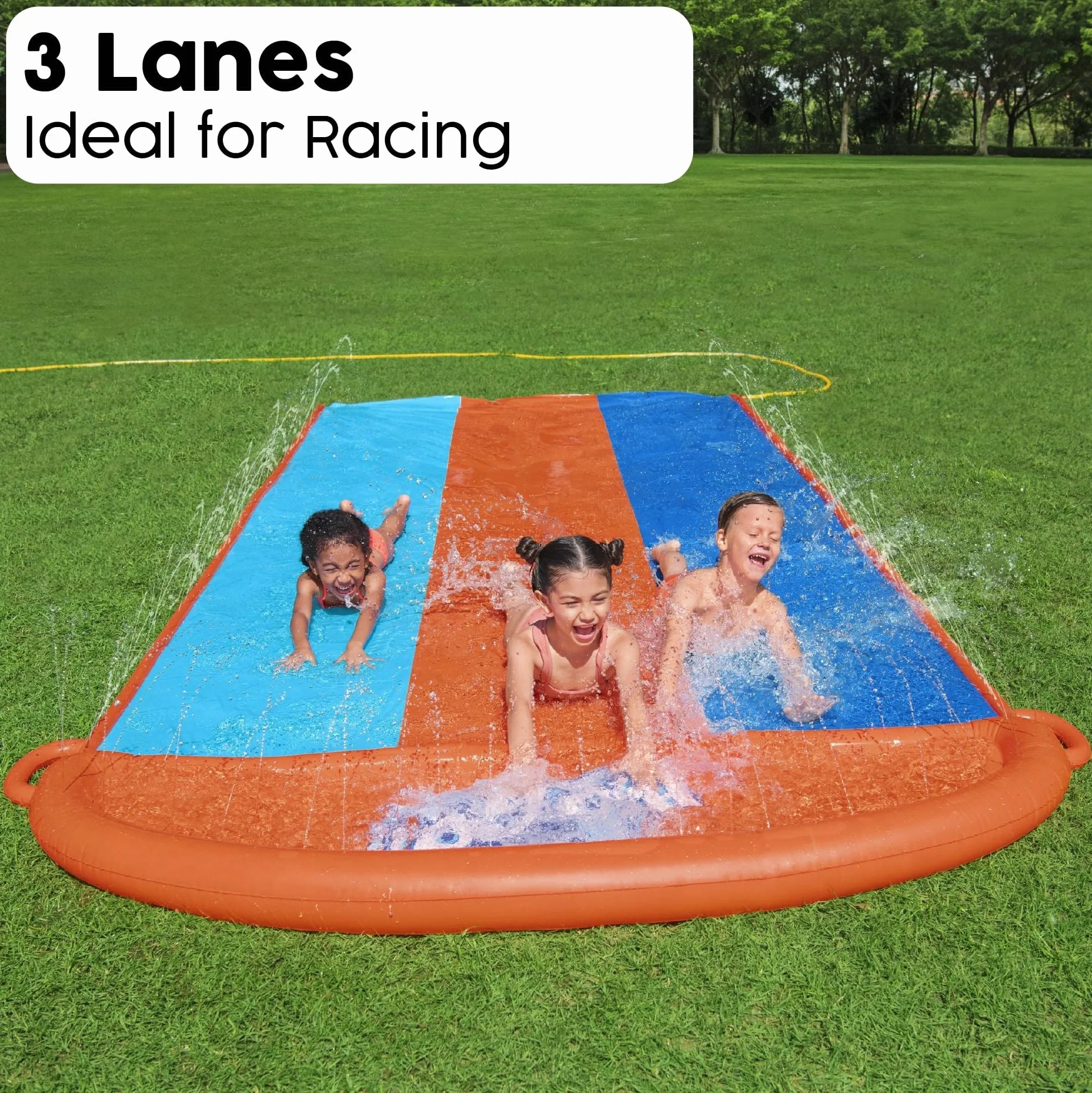 Bestway 52329 Scivolo d'acqua per bambini Triple Slide, 3 anni+