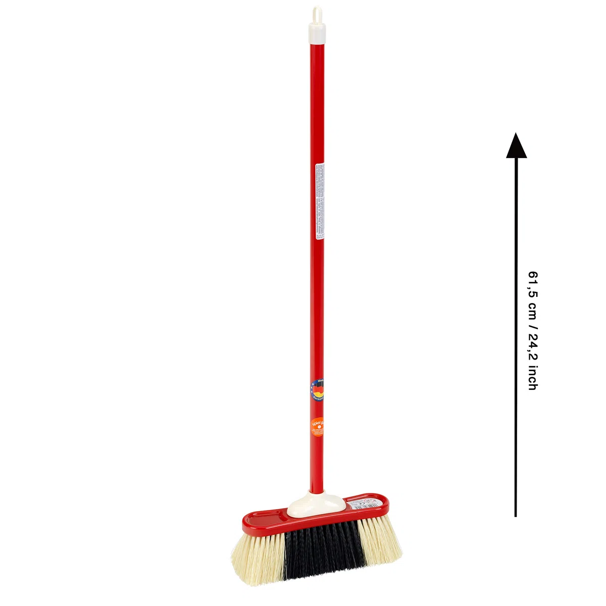 Theo Klein 6320 Scopa classica I Resistente scopa giocattolo realizzata in plastica di alta qualità I Dimensioni- 18 cm x 5,5 cm x 61,5 cm I Giocattoli per bambini dai 3 anni in su