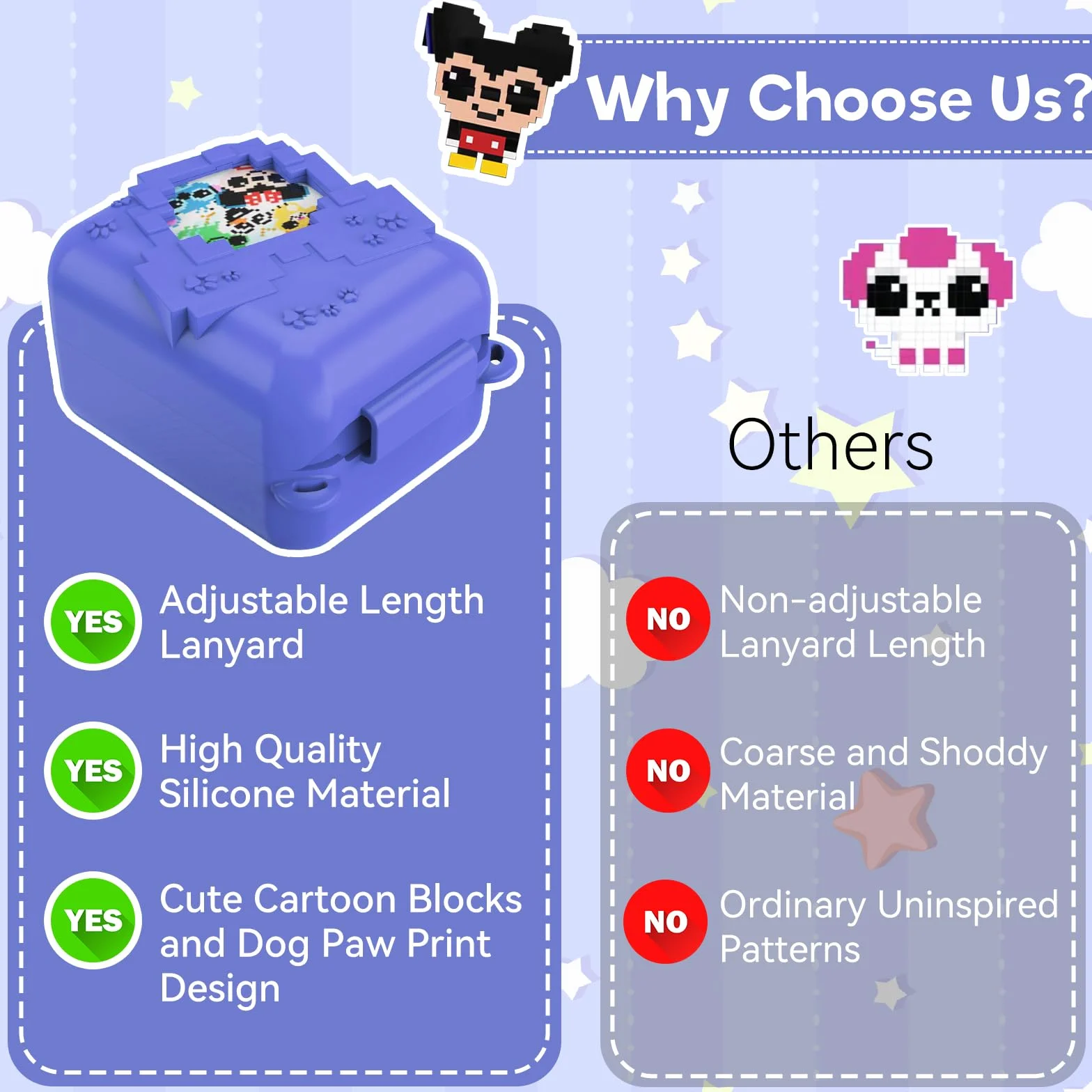 Qoosea Custodia in Silicone per Bitzee Animale Domestico Digitale con Cordino Custodia Protettiva in Silicone a Copertura Totale Custodia Morbida Compatibile con Bitzee
