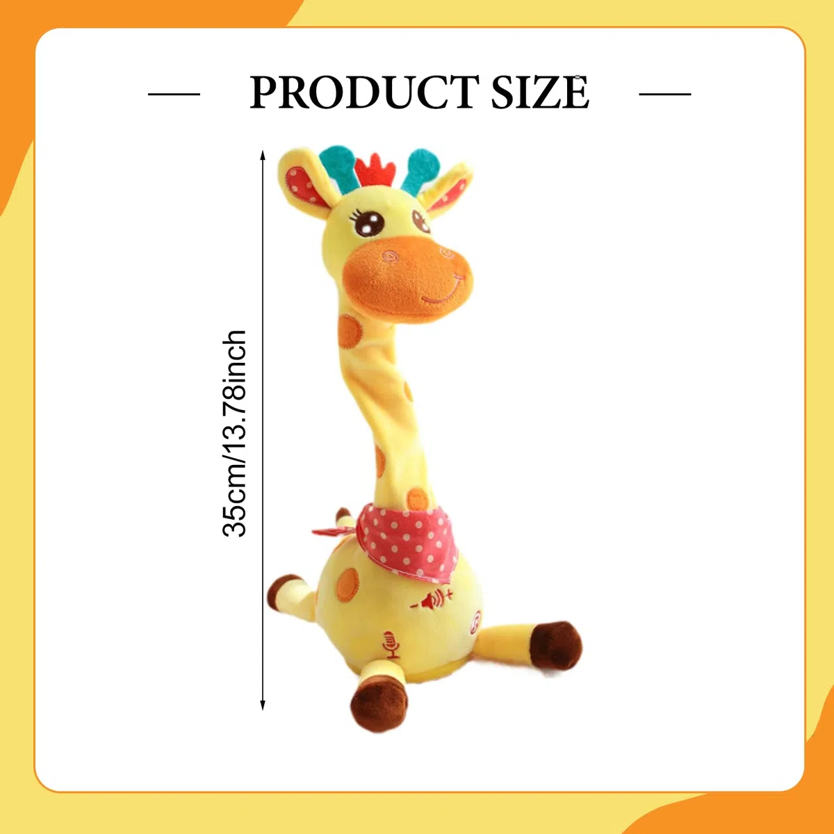 Peluche interattivo Divertente a Forma di Giraffa Che e Balla, Giocattolo per Bambini da Viaggio
