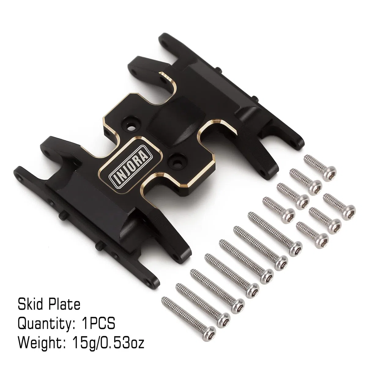 INJORA RC Skid Plate Rivestimento Nero Pesante Contrappeso Telaio Accessori Piastra Paramotore per 1/24 RC Crawler Car Axial SCX24 Aggiorna Le Parti